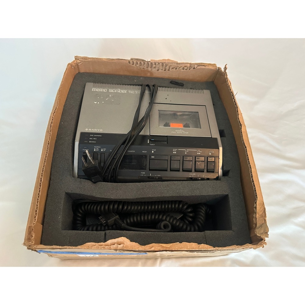 Sanyo‎ Memo Scriber TRC 8700A Dictation Machine Transcription Recorder Vintage